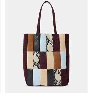 Khaite Zoe patchwork leather tote bag